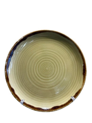 Autumn plato llano porcelana vitrificada Ø19 cm color Olive