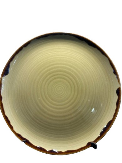 Autumn plato llano porcelana vitrificada Ø27 cm color Olive
