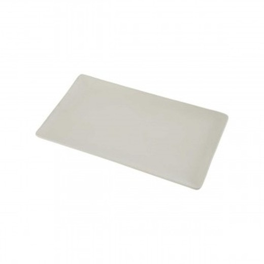 Bandeja / fuente de gres cerámico no poroso color blanco 15x30 cm colección Sensitive Blanco