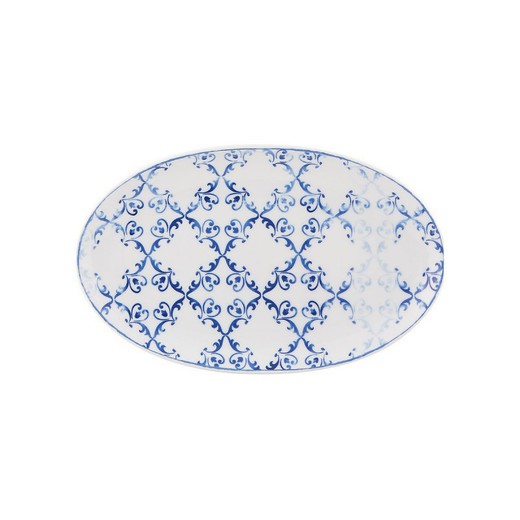 Bandeja / Fuente oval decorado de azulejo portugues 25x16 cm colección Tiles