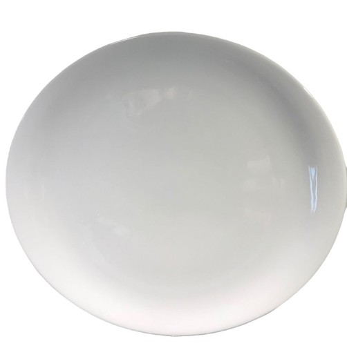 Bandeja / Fuente oval porcelana Fine China color crema 36 cm colección Elipse