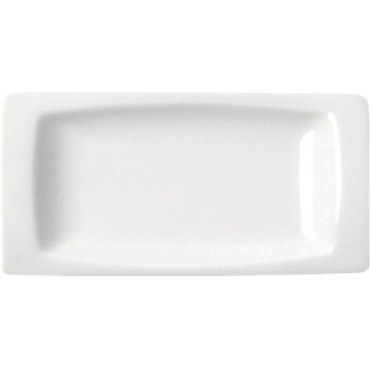 Bandeja / fuente Rabanera porcelana color blanco 13x6,5 cm colección Góndola