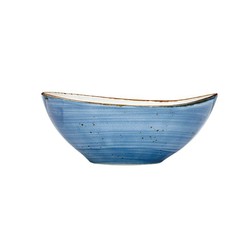 Bol oval 16,5x13 cm porcelana vitrificada color azul