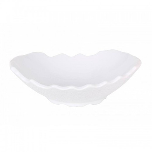 Bol porcelana stoneware color blanco 24x21x8 cm colección Cantabro
