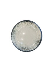 Denim plato llano porcelana sin ala Ø21 cm color blanco y azul