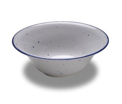 Ensaladera / bol color blanco con borde azul Ø19 cm colección Dots Nube