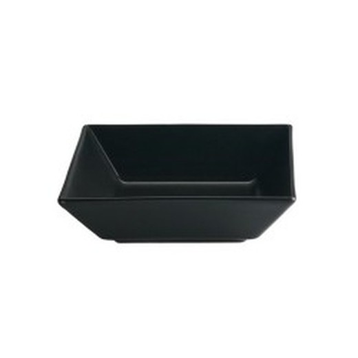 Plato hondo cuadrado gres acabado mate color negro 17,5x17,5x5 cm colección Stoneware Negro