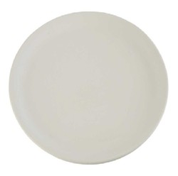 Plato llano de gres cerámico no poroso color blanco Ø25 cm colección Sensitive Blanco