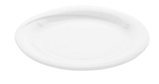 Plato llano redondo de porcelana reforzada color blanco Ø25 cm colección X-Tanbul