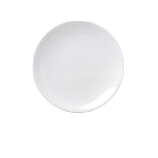 Plato llano de porcelana sin ala color blanco Ø25 cm colección EO-Enternasyonel