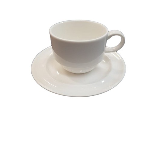 Taza café con plato porcelana Fine China color crema 0,10 ltr. colección Advantage