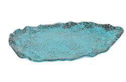 Bandeja / Fuente "Etnic" de vidrio color turquesa 32x25 cm colección Murano Turquesa