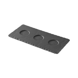 Bandeja / Fuente pizarra rectang. 25x12 cm colección Basalt