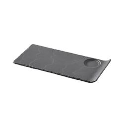 Bandeja / Fuente pizarra rectang. 29x13,4 cm colección Basalt