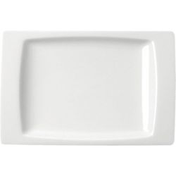 Bandeja / fuente Rabanera porcelana color blanco 18x12 cm colección Góndola