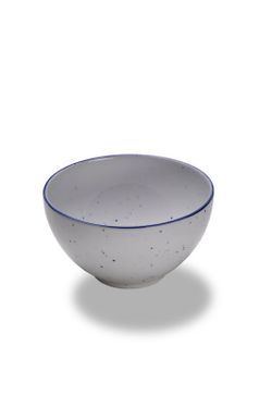 Bol color blanco con borde azul Ø14 cm colección Dots Nube