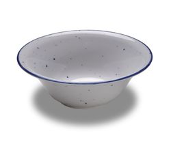 Bol / ensaladera color blanco con borde azul Ø17 cm colección Dots Nube