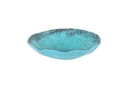 Bol hondo de vindrio color turquesa Ø20x6 cm colección Murano Turquesa