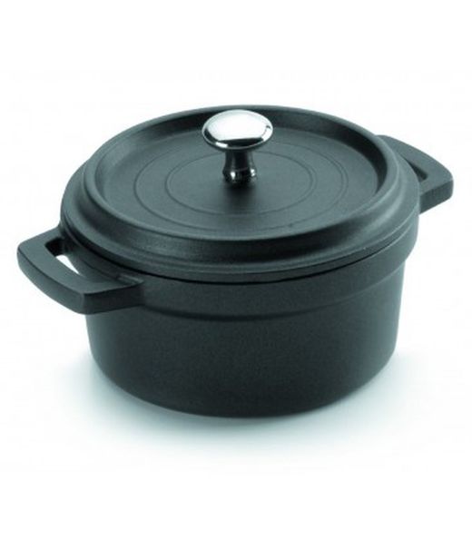 Cacerola con tapa MINI negra hiero fundido - Pack 3 unidades