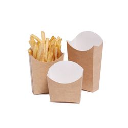 Petacas Kraft para patatas para llevar en cartón