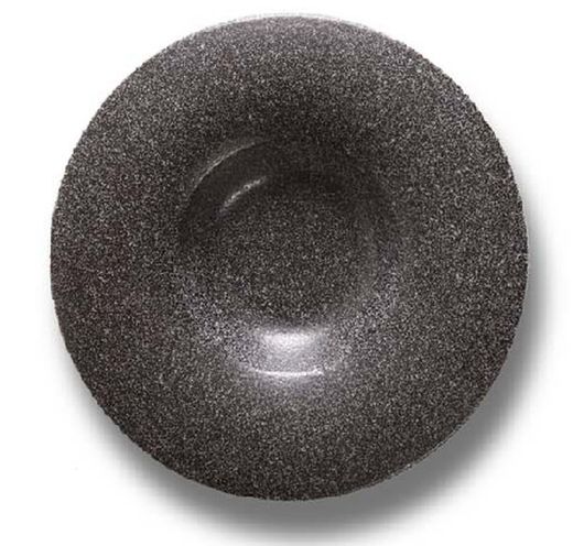 Plato ARO hondo de porcelana acabado metalizado Ø26,6 cm colección Lunar