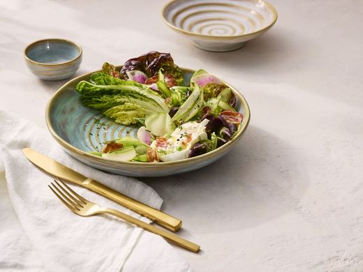 Plato Azores Mar color verde Stoneware Vitrificado