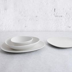 Plato Hondo Ovalado Porcelana 22x19cm Ø 220mm