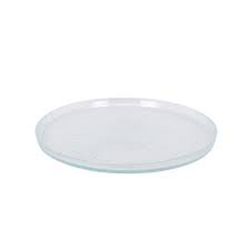 Plato llano de vidrio color transparente con borde Ø28 cm colecció Caracalla