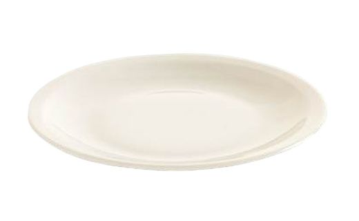 Plato llano redondo pan de porcelana FINE CHINA color crema Ø17 cm colección New Bone Barcelona
