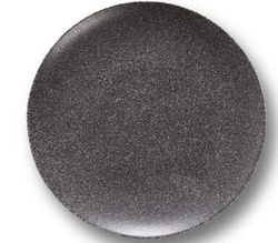 Plato llano postre de porcelana acabado metalizado Ø21 cm colección Lunar