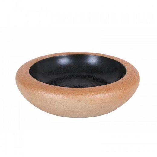 Plato redondo stoneware con forma rústica Ø22x6 cm colección Sucro